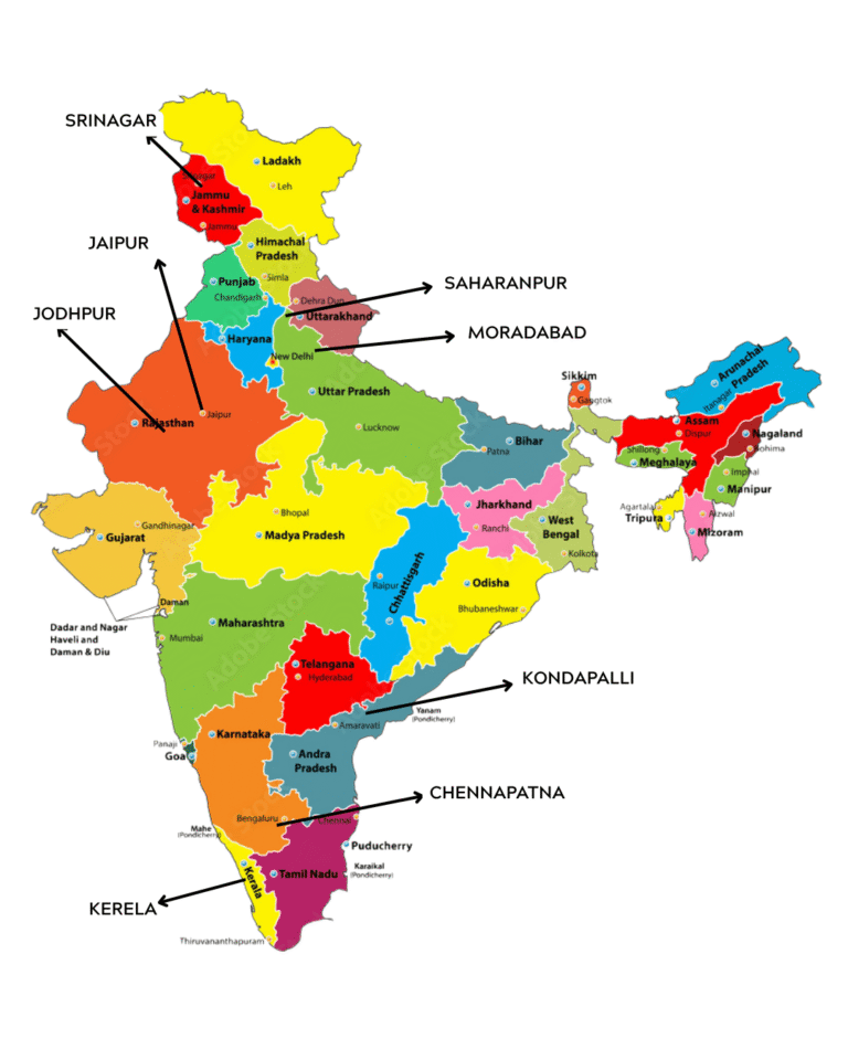 Wooden Products manufacturing hubs in India